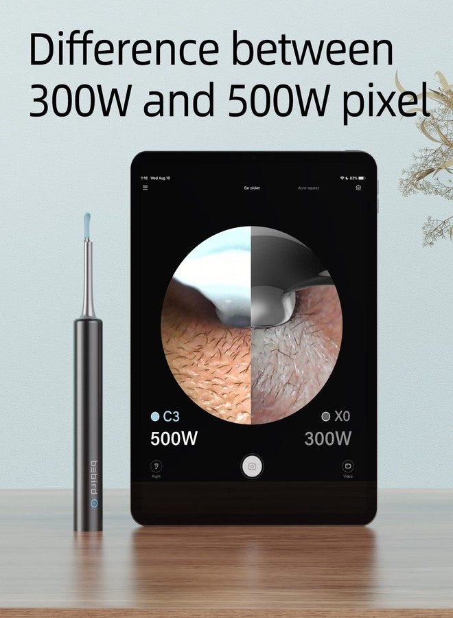 BEBIRD Ear Wax Removal, Ear Cleaner with Ear Camera, 5 Megapixels 1080P Ear Scope, Ear Picker with 6 LED Lights, Full Set Ear Wax Removal Tool with 4 Ear Scoops, Black - Image 3